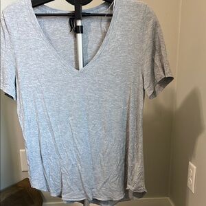 Zara Gray Fitted Short Sleeve T-Shirt